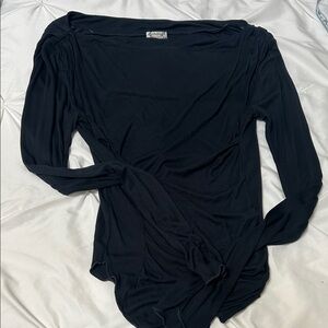 Free People Black Long Sleeve Top